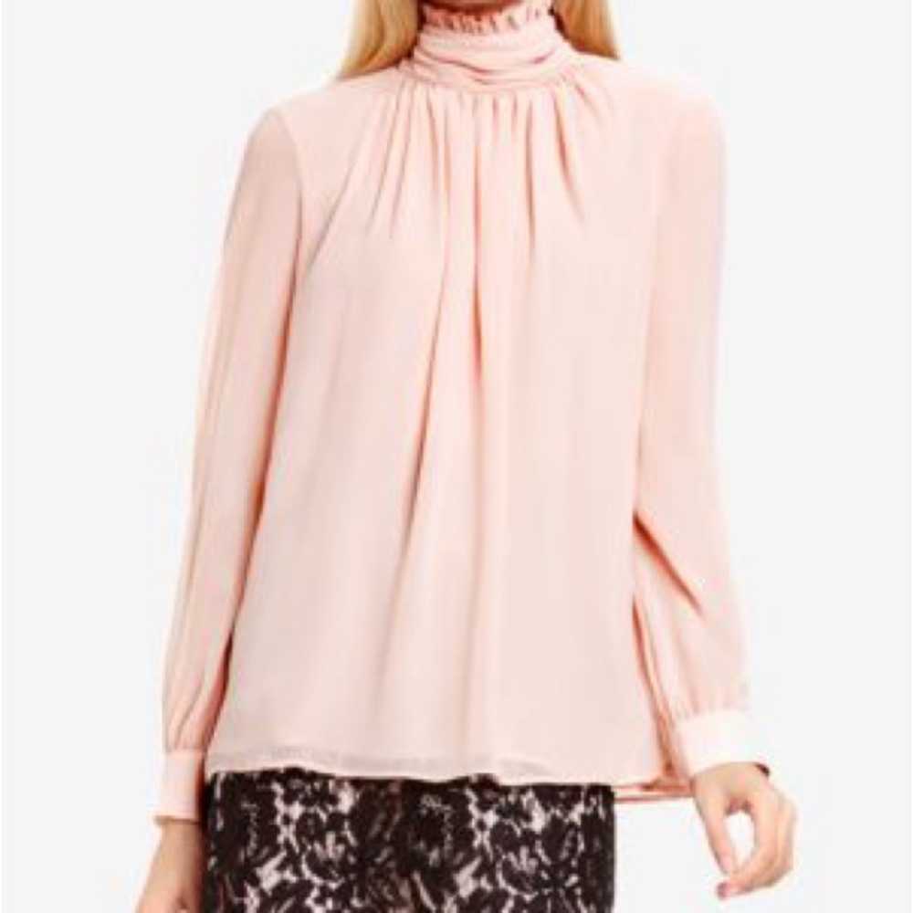 Vince Camuto Victorian Blouse, Rose Flush, NWT, Sz XL